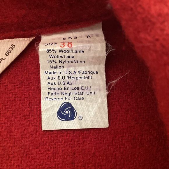 Vintage Boy Scouts Of America Red Wool Shirt Jacket Made In USA Size 38 - Picture 9 of 16
